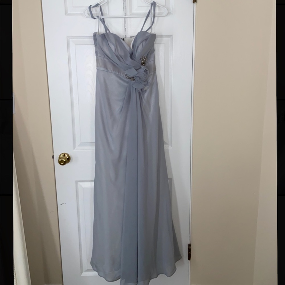 Light grey evening gown